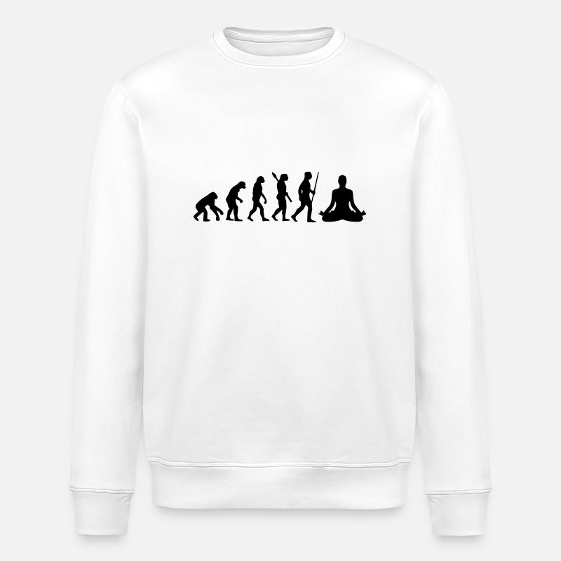 MEDITATION EVOLUTION! - Stanley/Stella Unisex Bio-Sweatshirt ROLLER - Weiß