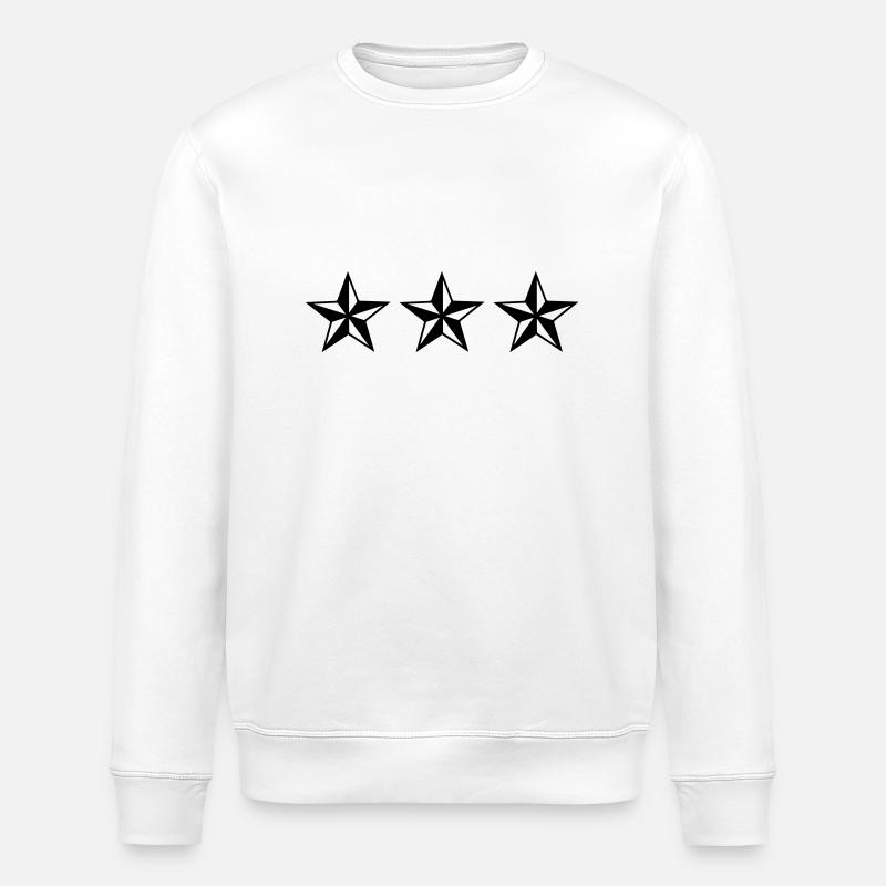 3 Sterne - Stanley/Stella Unisex Bio-Sweatshirt ROLLER - Weiß