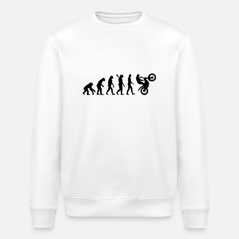 Evolution Motocross - Stanley/Stella ROLLER Unisex Organic Sweatshirt - white