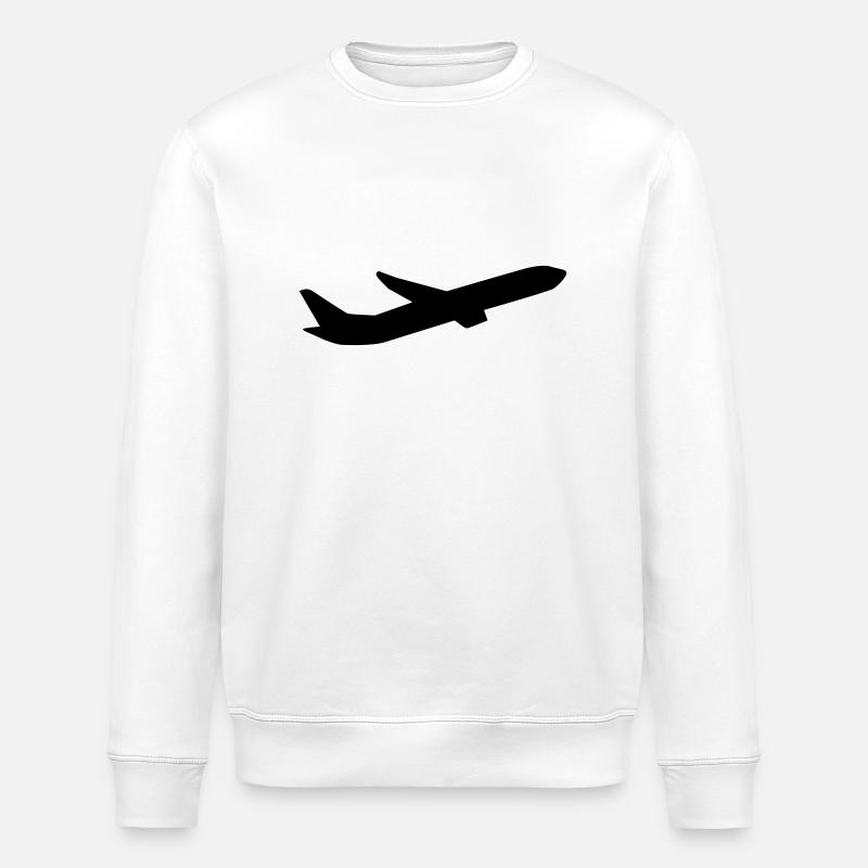 Airplane - Stanley/Stella ROLLER Unisex Organic Sweatshirt - white