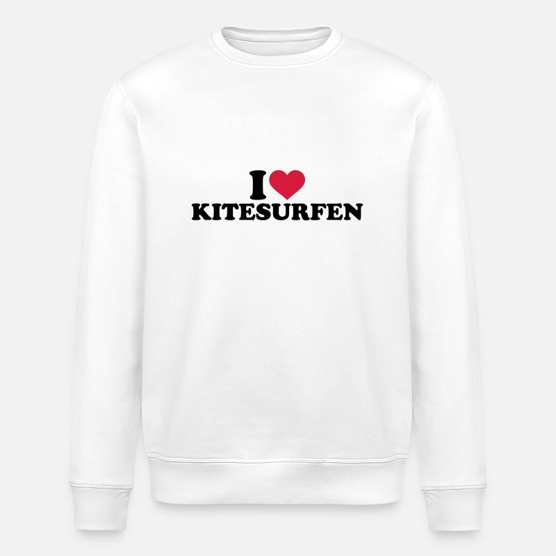 Kitesurfen - Stanley/Stella Unisex Bio-Sweatshirt ROLLER - Weiß