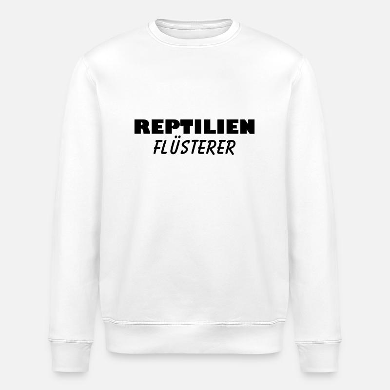 reptilien flüsterer - Stanley/Stella Unisex Bio-Sweatshirt ROLLER - Weiß