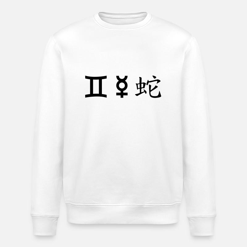 Gemini Gemini Mercury Snake - Stanley/Stella ROLLER Unisex Organic Sweatshirt - white