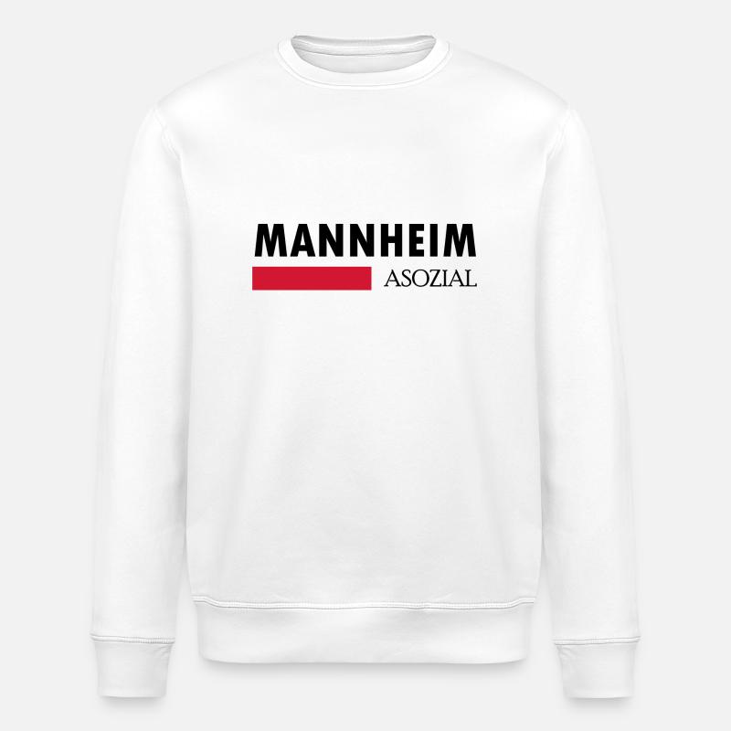 Mannheim Monnem Mannheimat - Stanley/Stella ROLLER Unisex Organic Sweatshirt - white