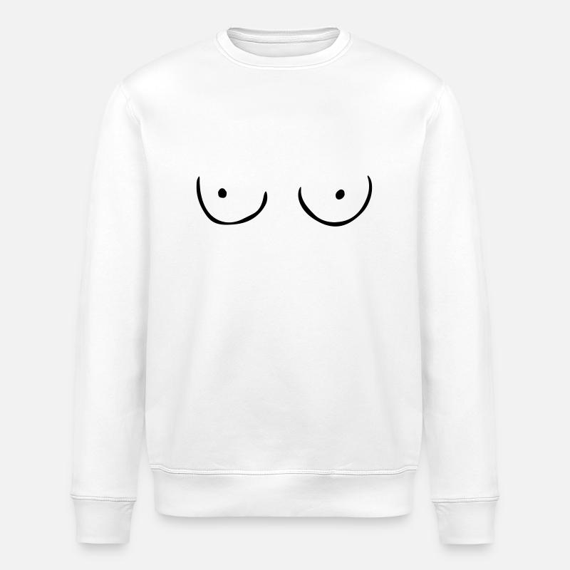 Titten - Stanley/Stella Unisex Bio-Sweatshirt ROLLER - Weiß