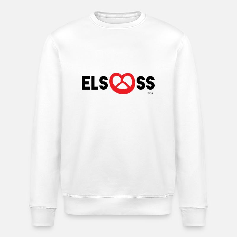 Alsace : Bretzel - Sweat bio ROLLER Stanley/Stella Unisexe - blanc