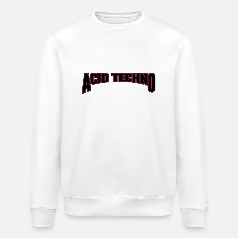Acid Techno - Stanley/Stella ROLLER Unisex Organic Sweatshirt - white