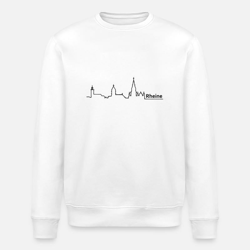 rheine skyline - Stanley/Stella Unisex Bio-Sweatshirt ROLLER - Weiß