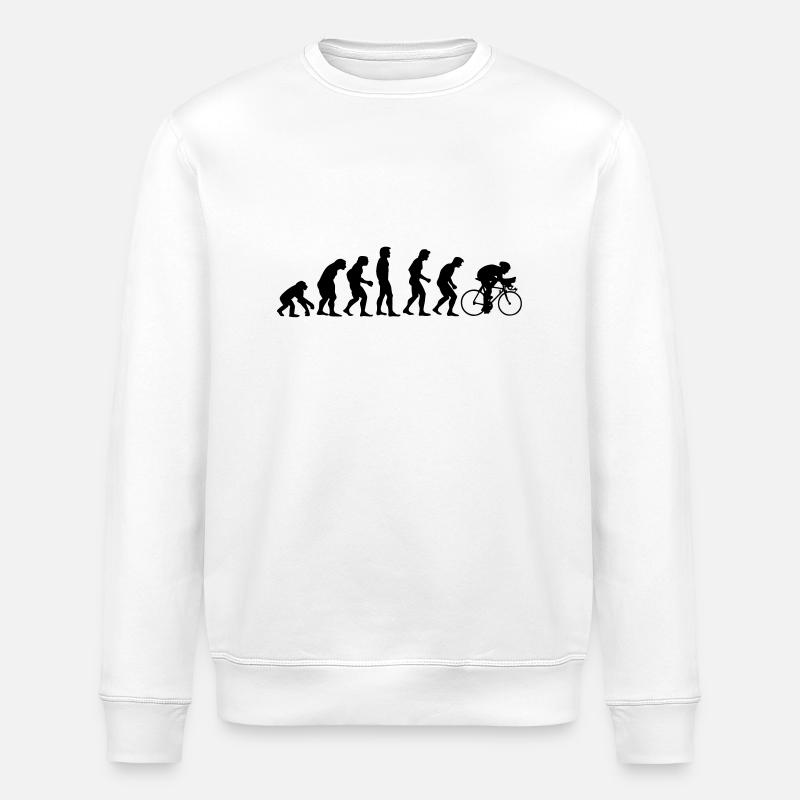 fahrrad_evolution - Stanley/Stella ROLLER Unisex Organic Sweatshirt - white