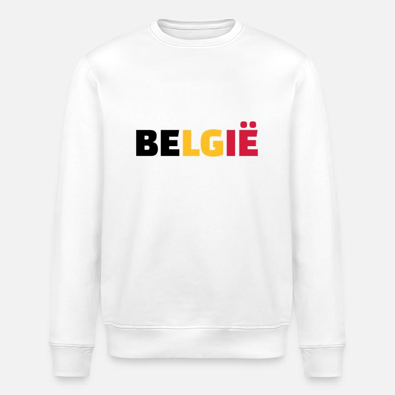 Belgie - Stanley/Stella ROLLER Unisex Organic Sweatshirt - white