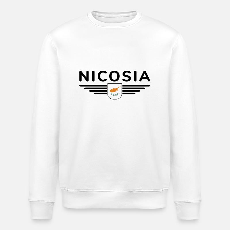 Nicosia Design – Capitale de Chypre - Sweat bio ROLLER Stanley/Stella Unisexe - blanc