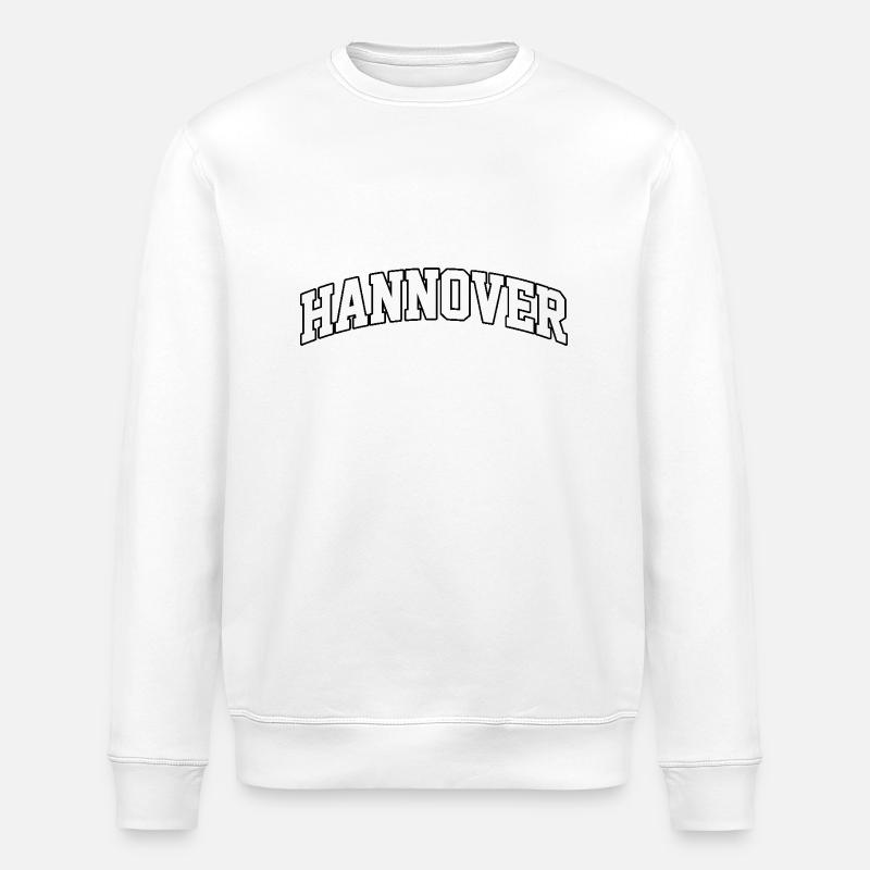 Hannover logo: Dynamic collegiate design - Stanley/Stella ROLLER Unisex Organic Sweatshirt - white