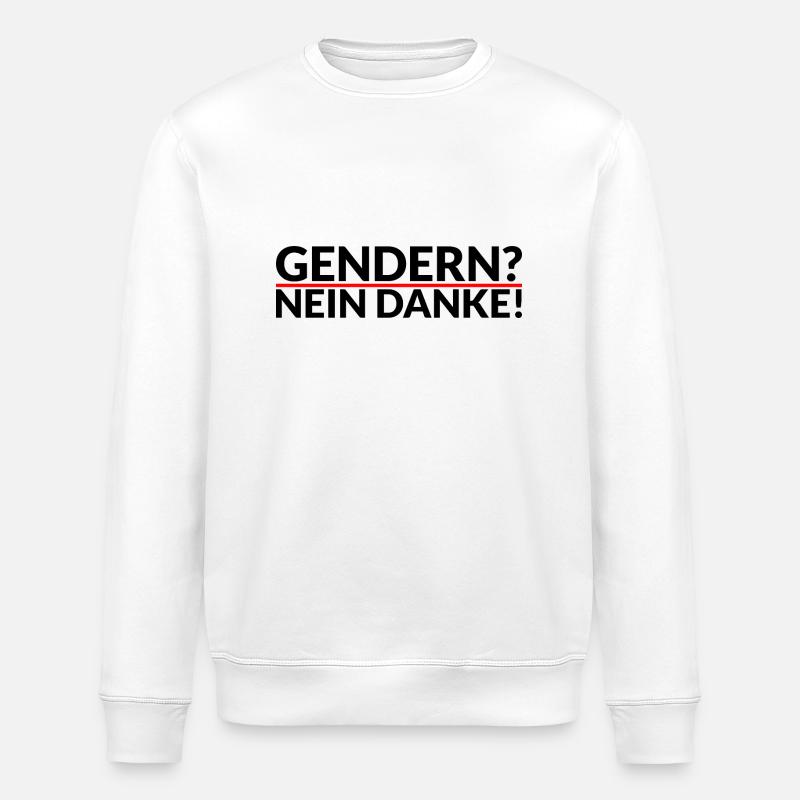 Gendern - Nein Danke - Stanley/Stella Unisex Bio-Sweatshirt ROLLER - Weiß