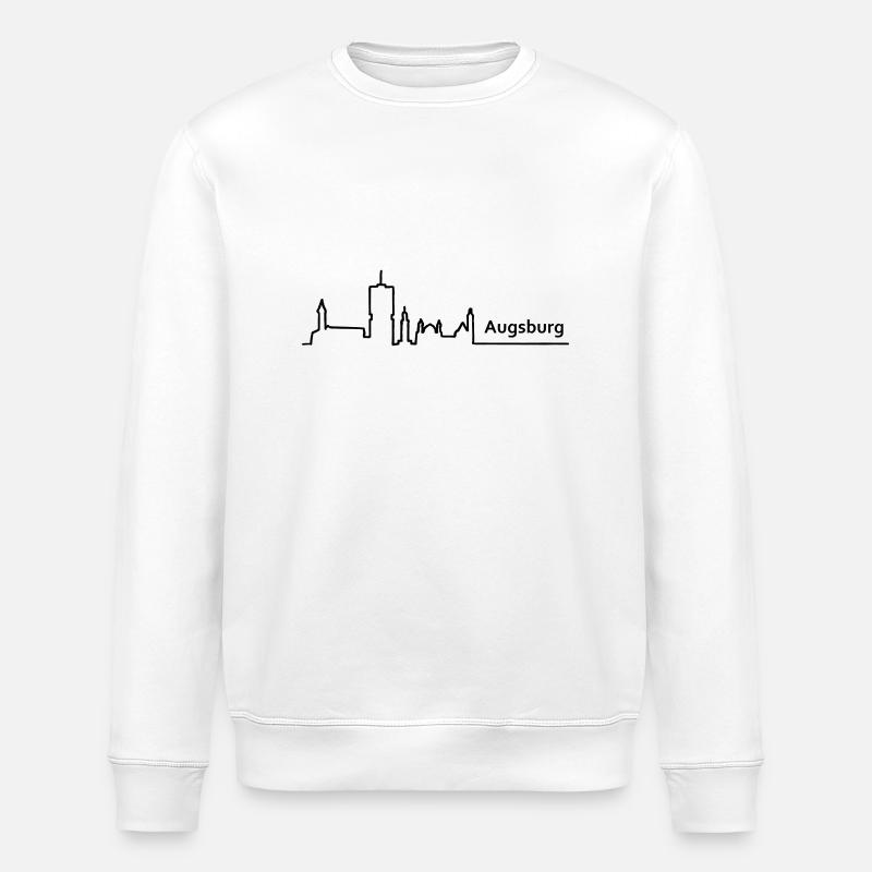 augsburg skyline - Stanley/Stella Unisex Bio-Sweatshirt ROLLER - Weiß
