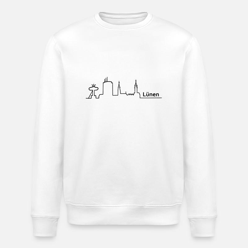 Luenen Luenen skyline - Stanley/Stella ROLLER Unisex Organic Sweatshirt - white