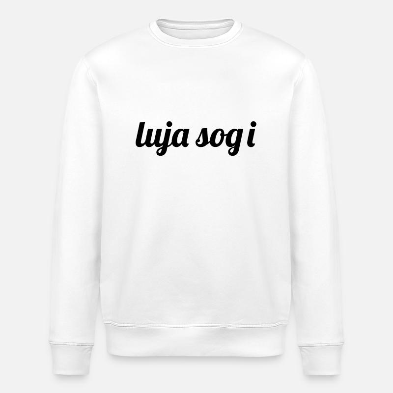 Luja sucked i - Stanley/Stella ROLLER Unisex Organic Sweatshirt - white