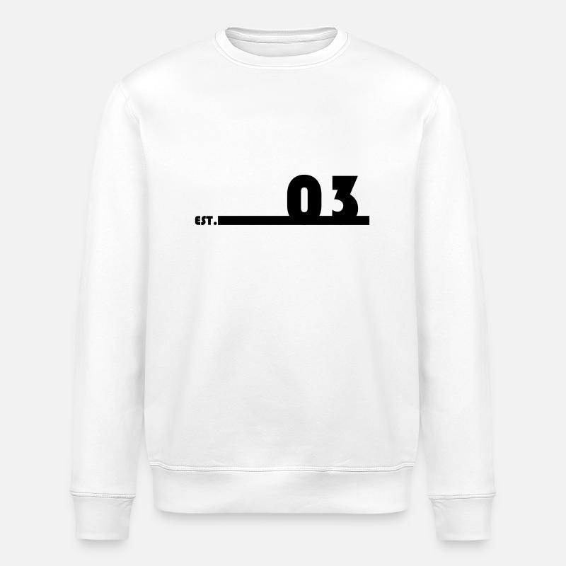 03_Black_Bauhaus93 - Stanley/Stella Unisex Bio-Sweatshirt ROLLER - Weiß
