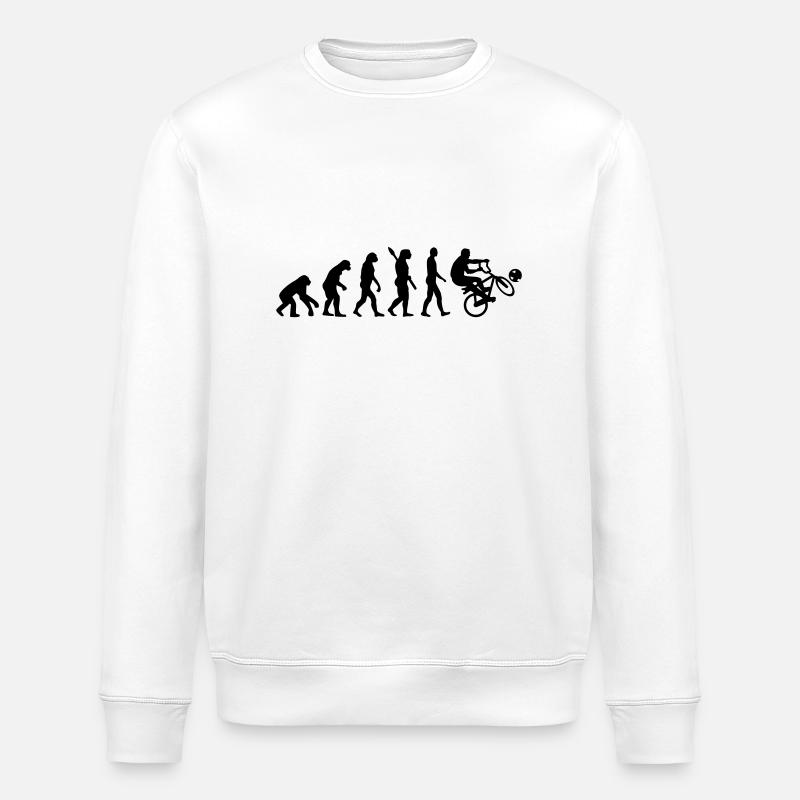 Evolution Cycle ball - Stanley/Stella ROLLER Unisex Organic Sweatshirt - white