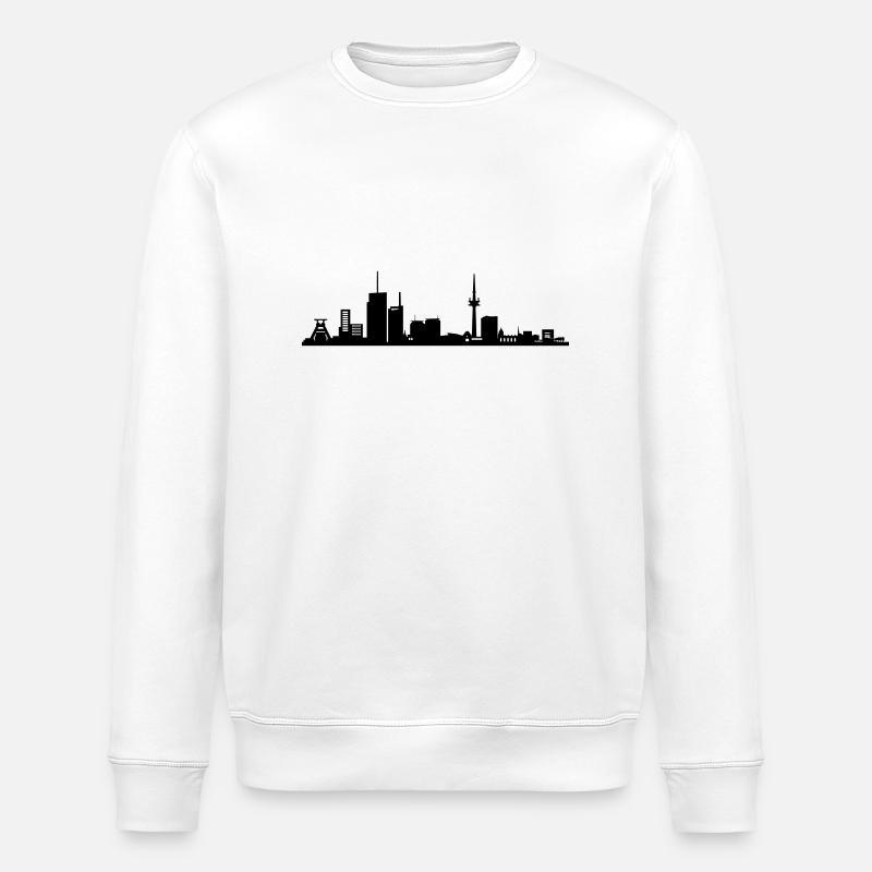 Skyline alimentaire - Sweat bio ROLLER Stanley/Stella Unisexe - blanc