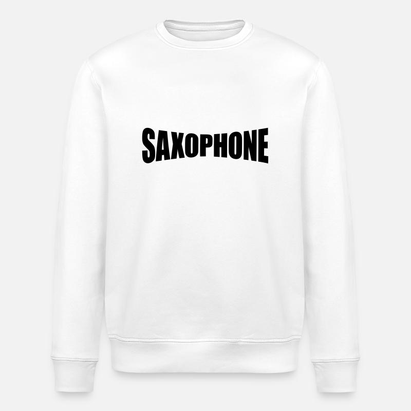 saxophone - Sweat bio ROLLER Stanley/Stella Unisexe - blanc