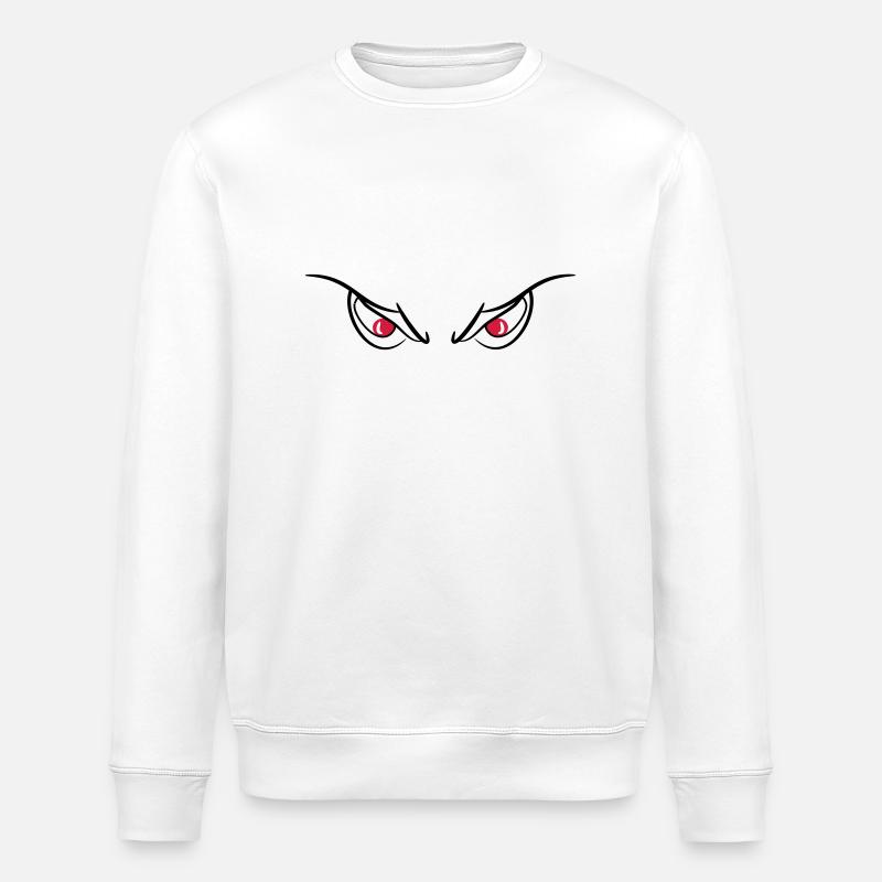 Yeux diable mal vue 2c - Sweat bio ROLLER Stanley/Stella Unisexe - blanc