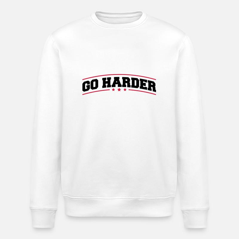 go_harder_bv2 - Stanley/Stella Unisex Bio-Sweatshirt ROLLER - Weiß