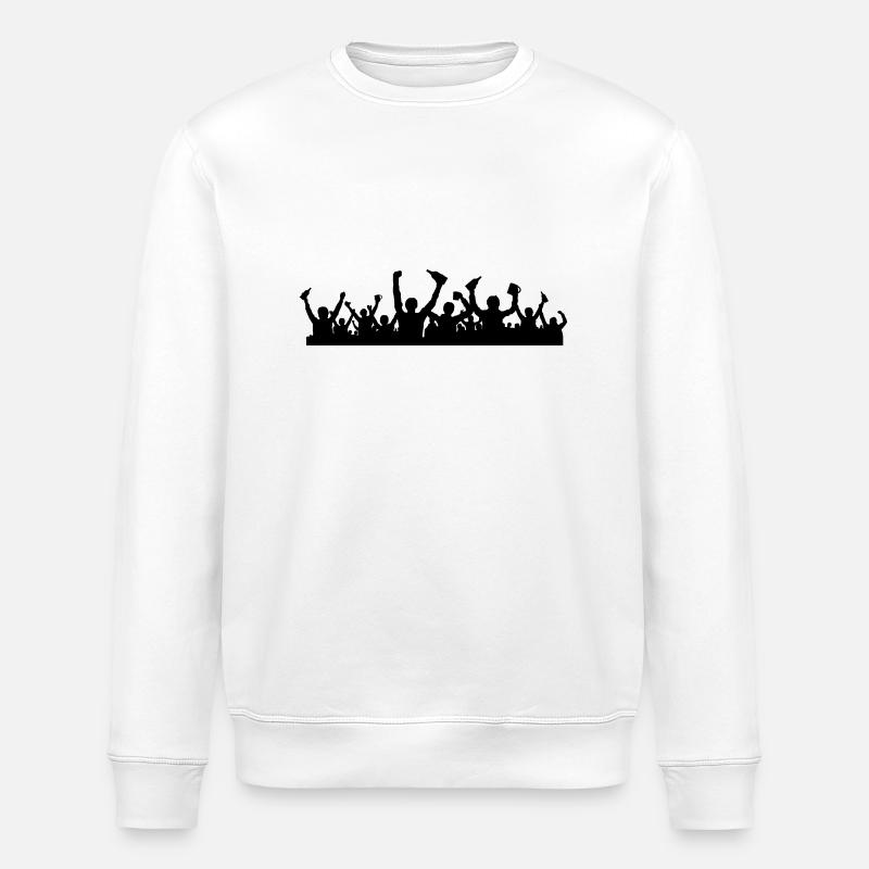 Menschen Jubel Bierflaschen - Stanley/Stella Unisex Bio-Sweatshirt ROLLER - Weiß