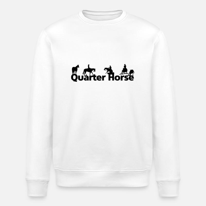 silhouettes de quart de cheval - Sweat bio ROLLER Stanley/Stella Unisexe - blanc