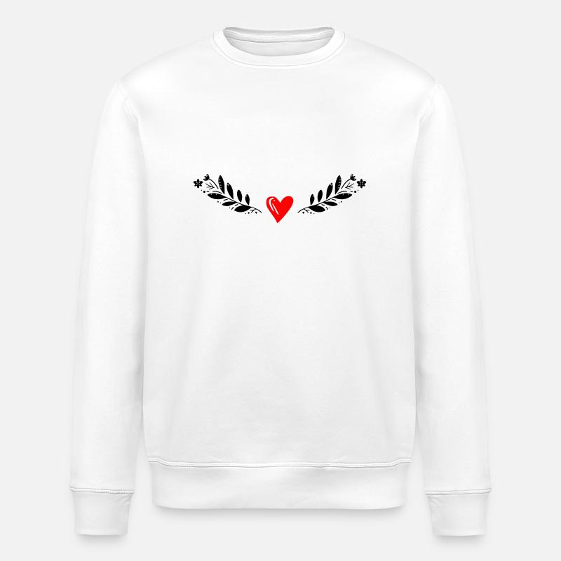 Ranke mit Herz - Stanley/Stella Unisex Bio-Sweatshirt ROLLER - Weiß