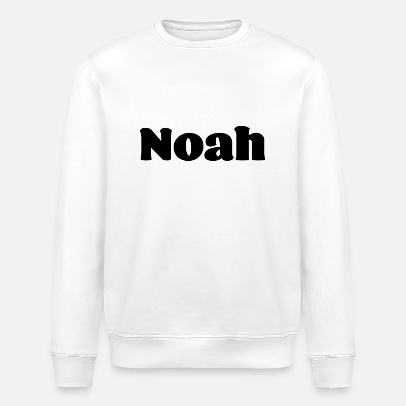 First name Noah Gift - Stanley/Stella ROLLER Unisex Organic Sweatshirt - white
