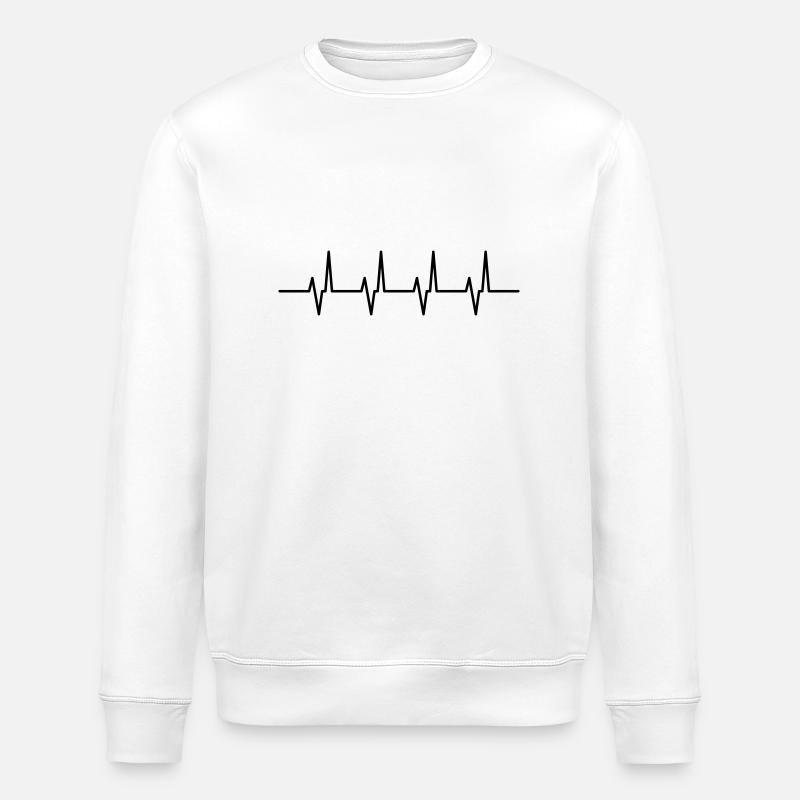 hjerteslag - Stanley/Stella økologisk unisex-sweatshirt ROLLER - hvid