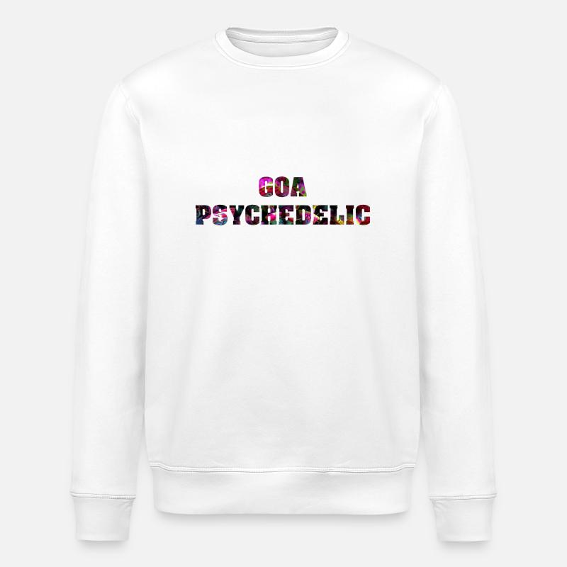 Goa psychedelic - Sweat bio ROLLER Stanley/Stella Unisexe - blanc