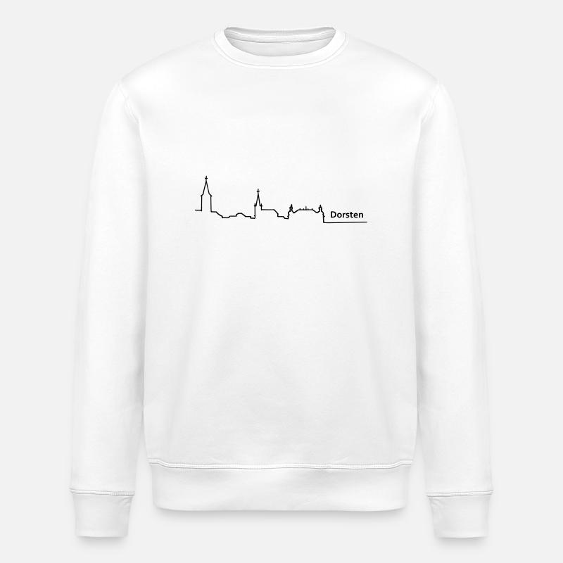 dorsten skyline - Stanley/Stella ROLLER Unisex Organic Sweatshirt - white