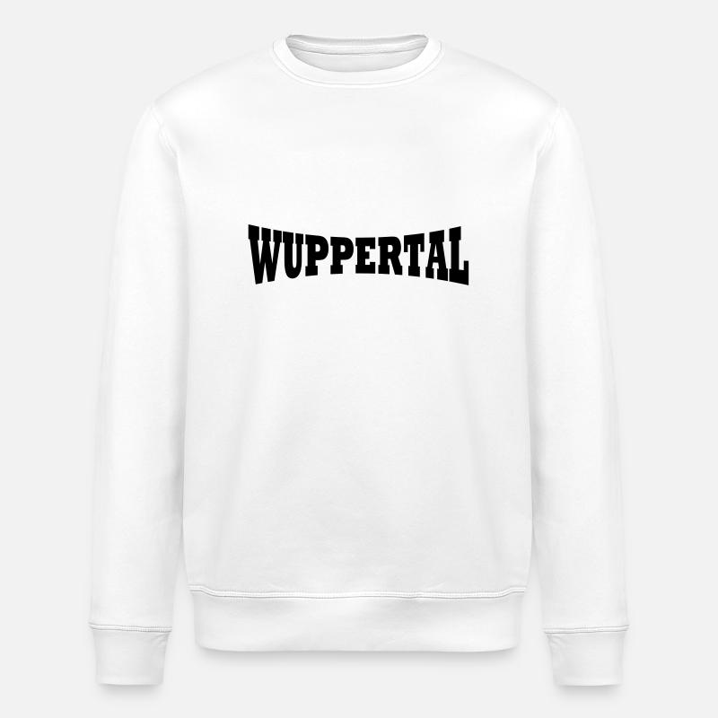 Wuppertal lettering - Stanley/Stella ROLLER Unisex Organic Sweatshirt - white