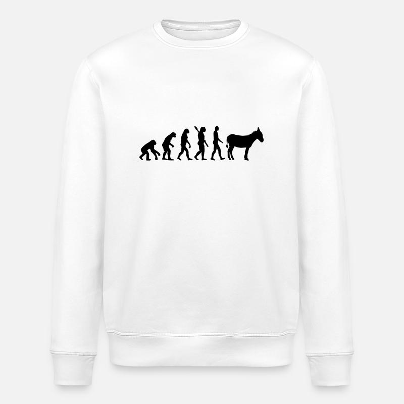 Evolution Bourrique - Sweat bio ROLLER Stanley/Stella Unisexe - blanc