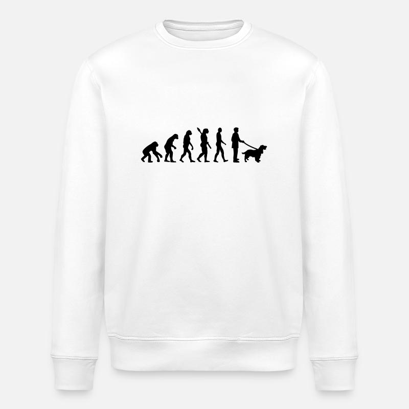 Cocker Spaniel - Stanley/Stella Unisex Bio-Sweatshirt ROLLER - Weiß