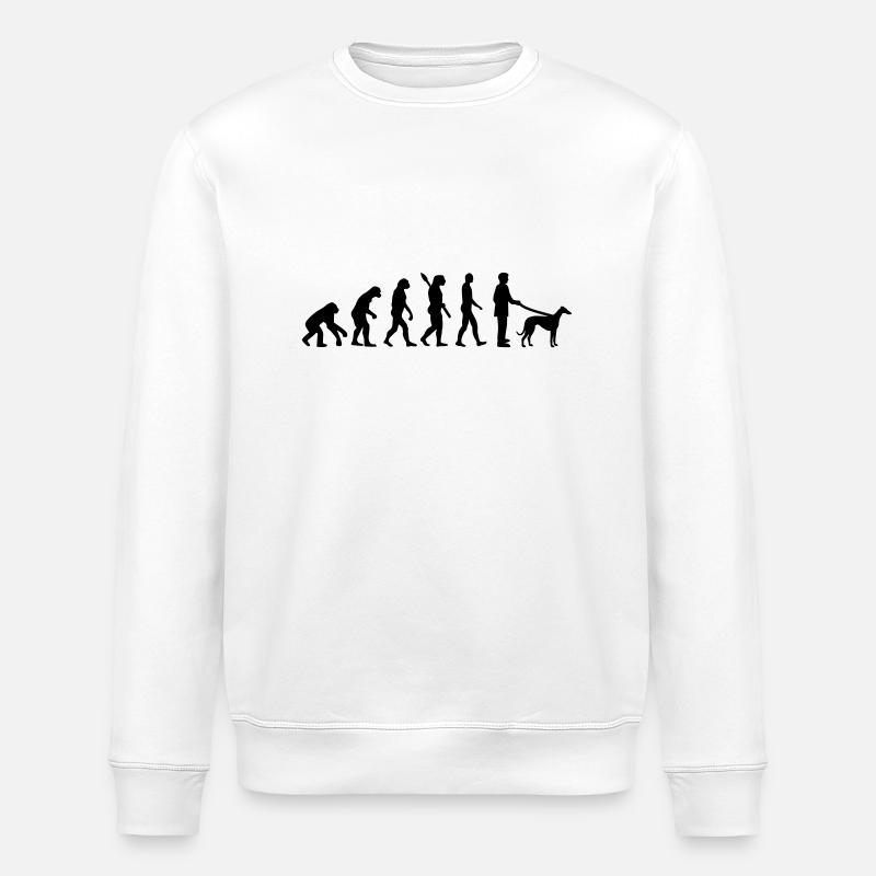Evolution Lévrier - Sweat bio ROLLER Stanley/Stella Unisexe - blanc