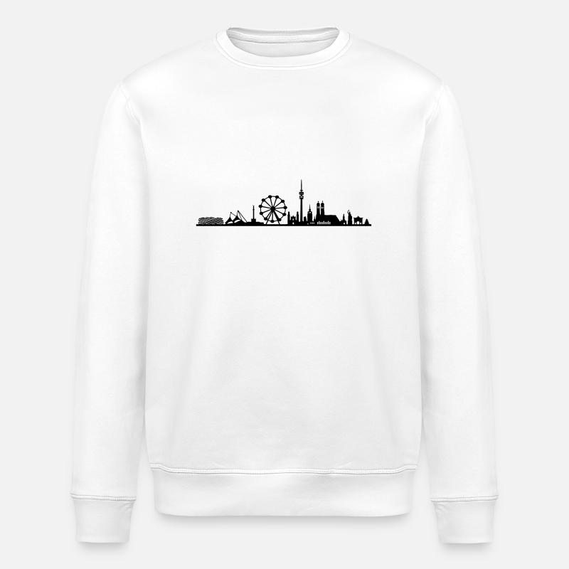 Skyline - München Riesenrad - Stanley/Stella Unisex Bio-Sweatshirt ROLLER - Weiß