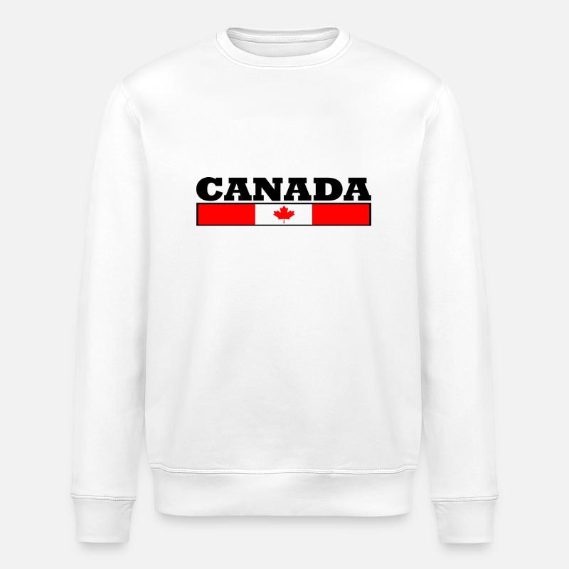 Drapeau du Canada - Sweat bio ROLLER Stanley/Stella Unisexe - blanc