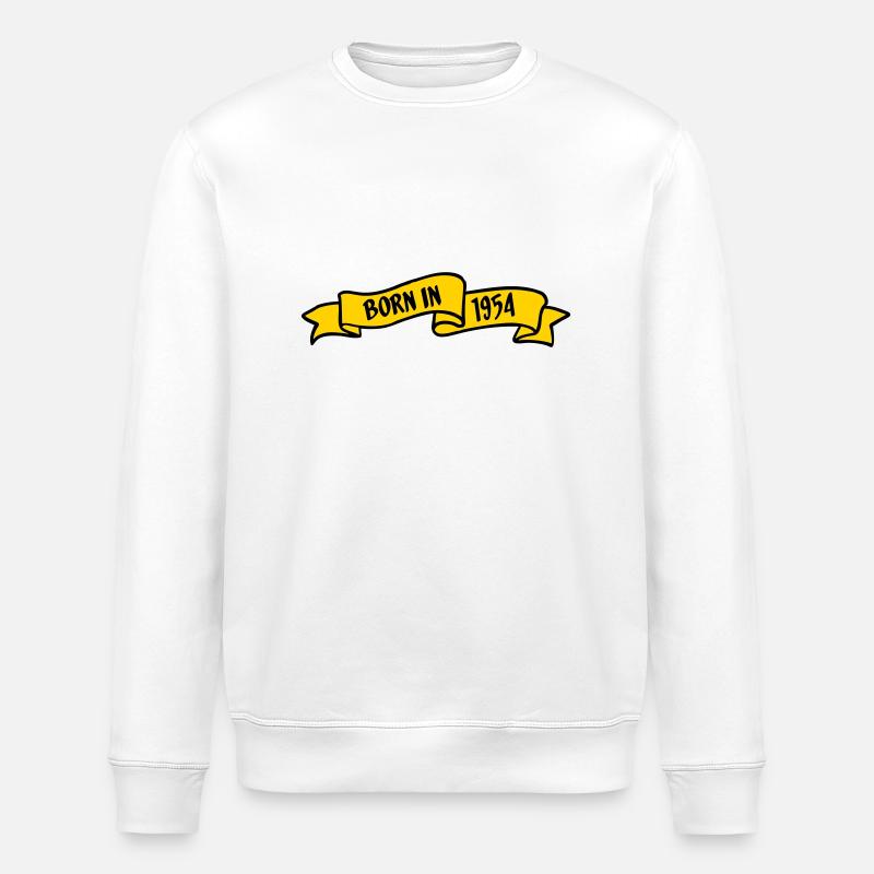 1954 geboren - Stanley/Stella Unisex Bio-Sweatshirt ROLLER - Weiß
