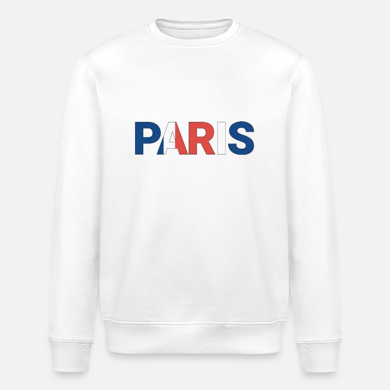 Paris - Sweat bio ROLLER Stanley/Stella Unisexe - blanc