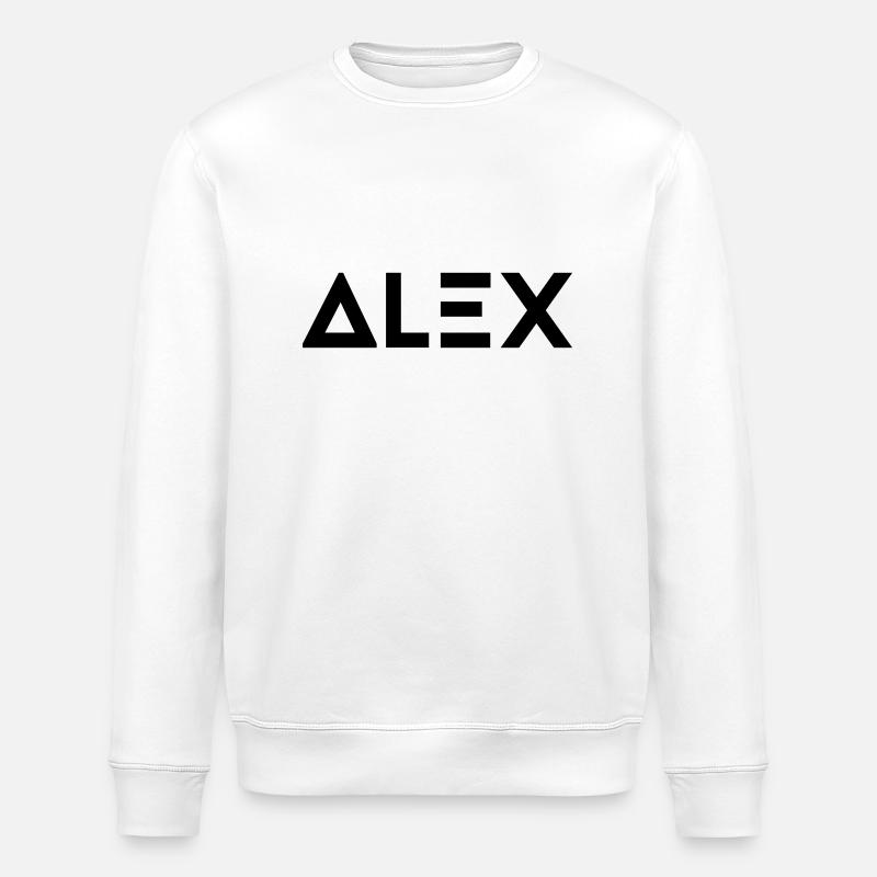 Prénom Alex - Sweat bio ROLLER Stanley/Stella Unisexe - blanc