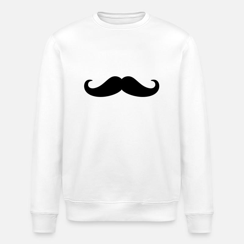 Mustache - Sweat bio ROLLER Stanley/Stella Unisexe - blanc