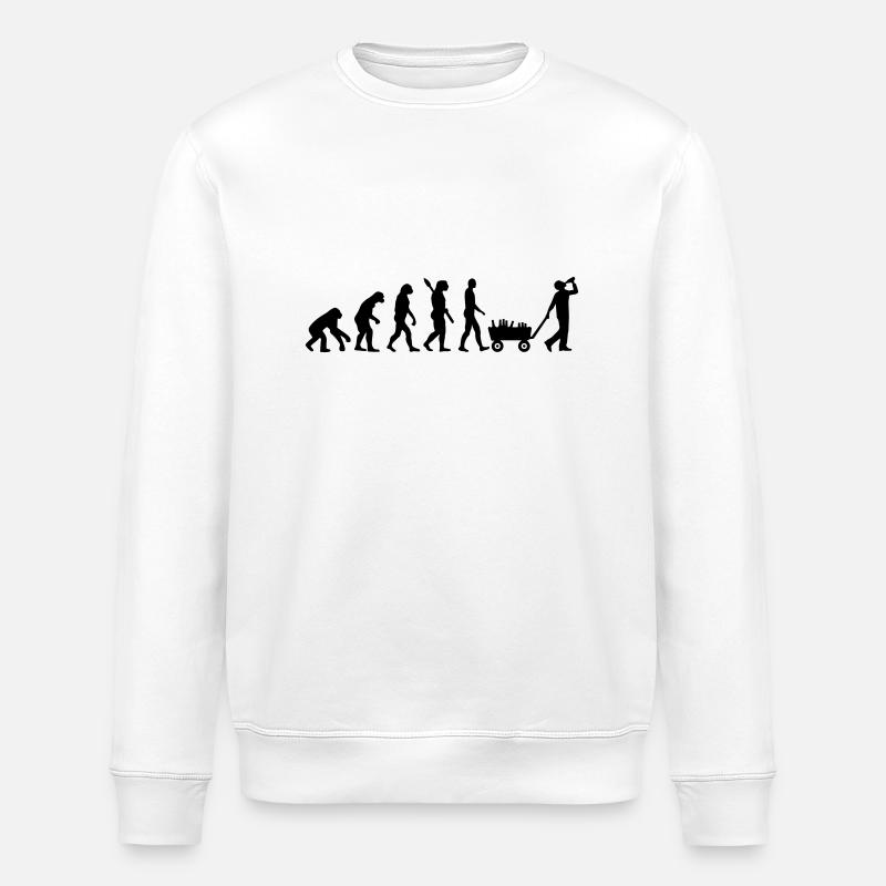 Evolution Alcohol - Stanley/Stella ROLLER Unisex Organic Sweatshirt - white