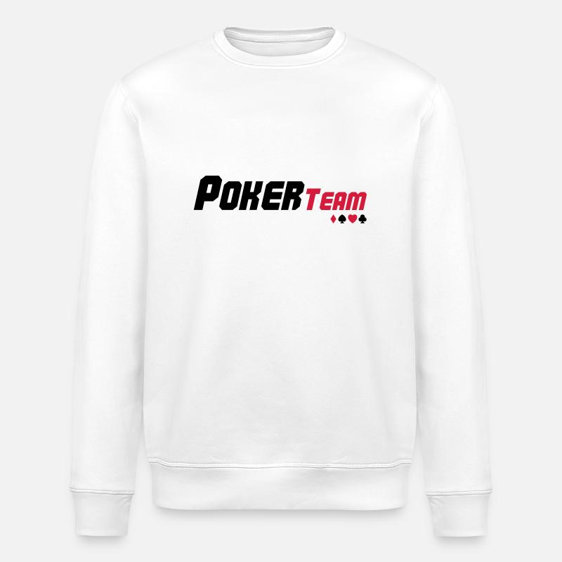 poker_team_02 - Stanley/Stella Unisex Bio-Sweatshirt ROLLER - Weiß