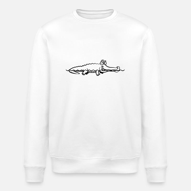 Crocodile drôle - Sweat bio ROLLER Stanley/Stella Unisexe - blanc