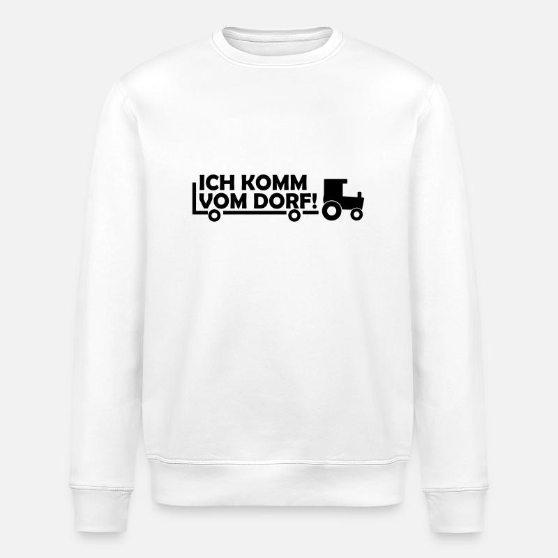 ich komm vom dorf - Stanley/Stella Unisex Bio-Sweatshirt ROLLER - Weiß