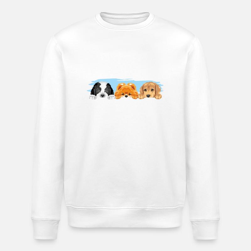 Hunde sind beste Freunde - Stanley/Stella Unisex Bio-Sweatshirt ROLLER - Weiß