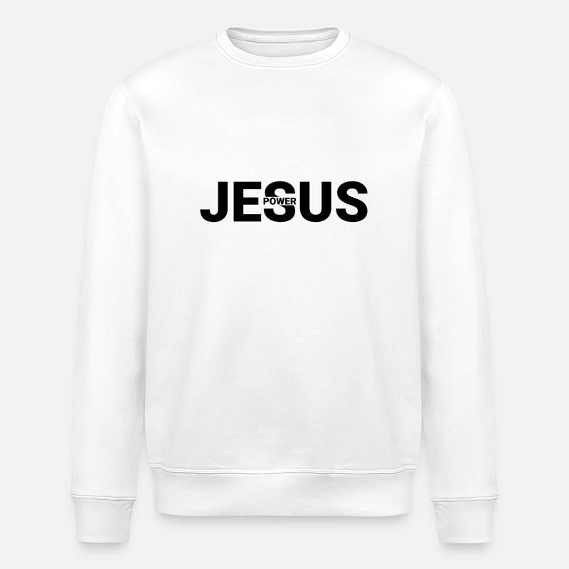 Jesus MACHT - Stanley/Stella Unisex Bio-Sweatshirt ROLLER - Weiß