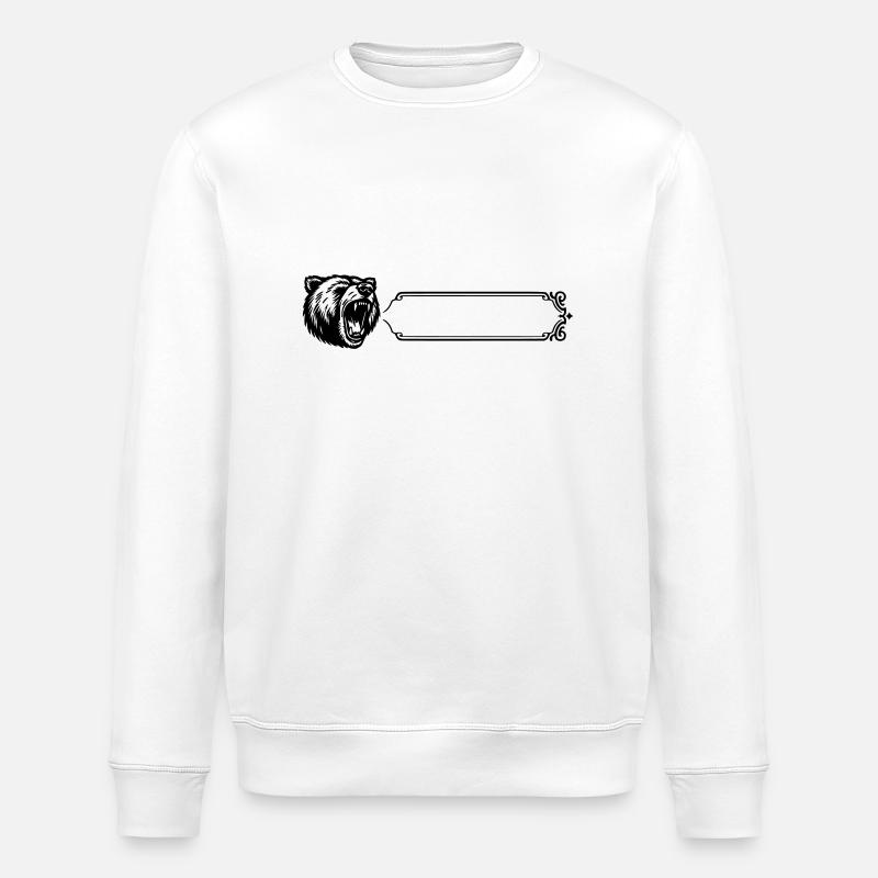 Grizzly - Nom prénom - Sweat bio ROLLER Stanley/Stella Unisexe - blanc